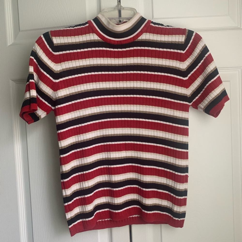 Urban Outfitters /LauraScott striped mock neck top